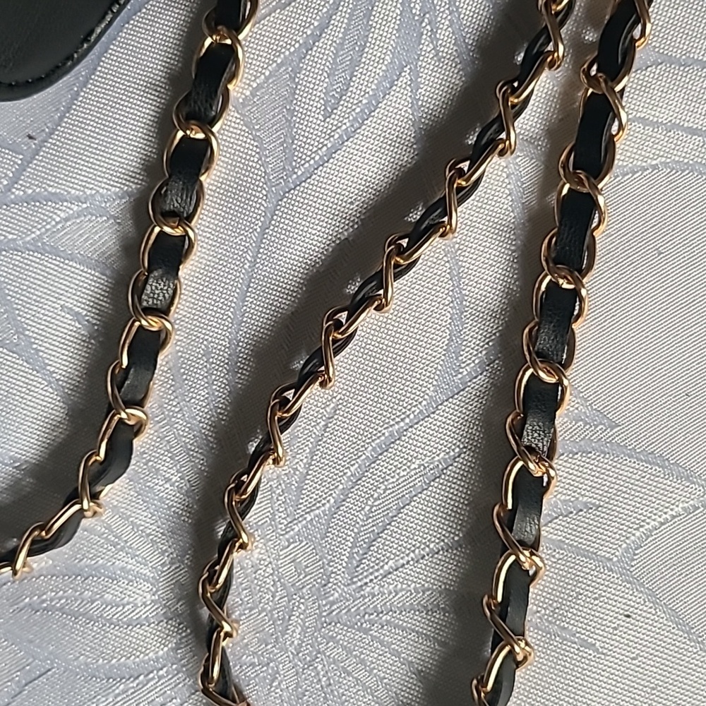 Badgley Mischka Black Crossbody Bag with Gold Accents - Picture 11 of 13